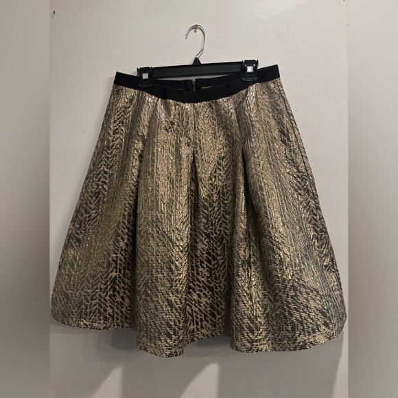 Cato Metallic A-Line Skirt party pleated flare size 14 plus Christmas gala - Picture 11 of 13